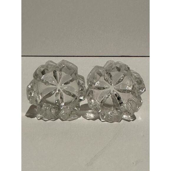 Vintage Set Westmorland EAPG Clear Glass Salt Dips, Salt Cellars, Cut Glass - Picture 7 of 9